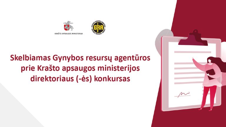 Skelbiamas Gynybos resursų agentūros prie Krašto apsaugos ministerijos direktoriaus konkursas