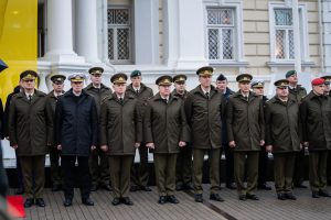  D. Šakalienė Krašto apsaugos ministerijos vėliavą perdavė R. Kaunui