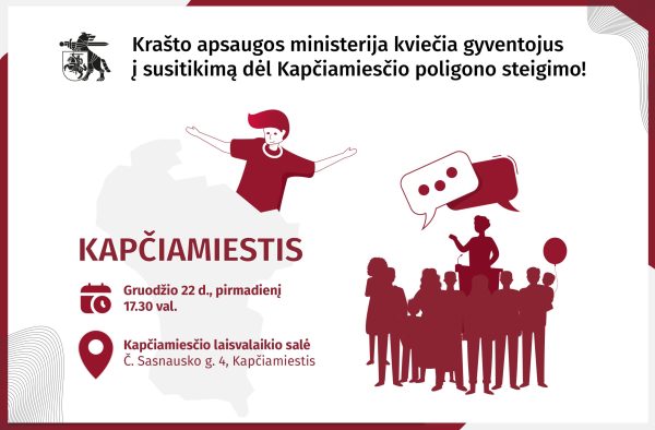  Krašto apsaugos ministerija kviečia Kapčiamiesčio gyventojus į viešą susitikimą dėl planuojamo poligono