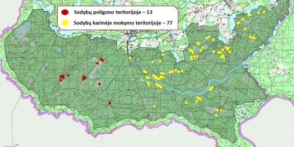 Kapčiamiesio poligono žemėlapis Tęsiamas dialogas su gyventojais dėl Kapčiamiesčio poligono