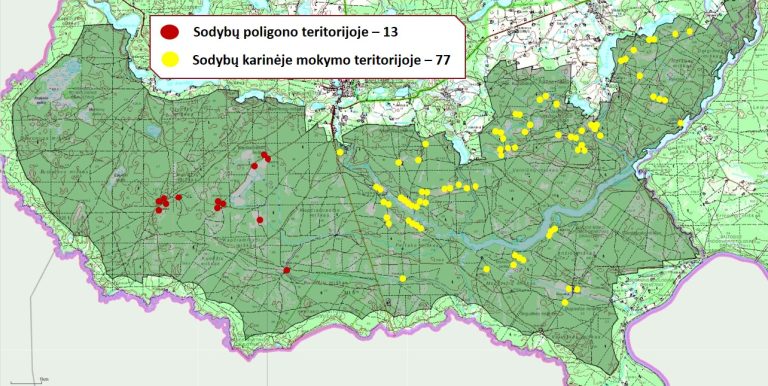Kapčiamiesio poligono žemėlapis Tęsiamas dialogas su gyventojais dėl Kapčiamiesčio poligono