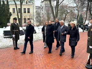  Ministras R. Kaunas iš Kyjivo: negalime pasiduoti putino rusijos agresijai