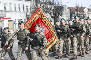  In a historical ceremony, the 1st Division of the Lithuanian Armed Forces  bestowed with unit colors and command of all key Land Force units   