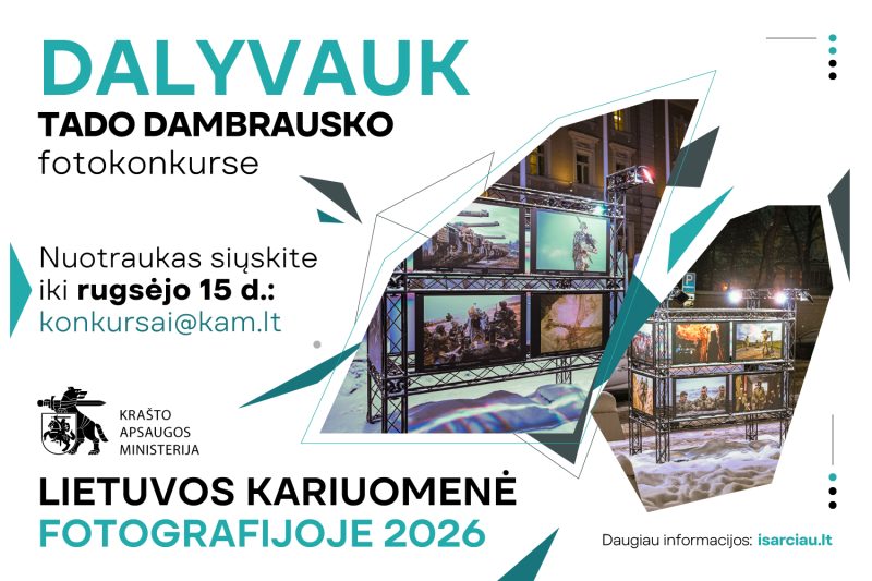 Tado Dambrausko fotokonkursas „Lietuvos kariuomenė fotografijoje 2026“